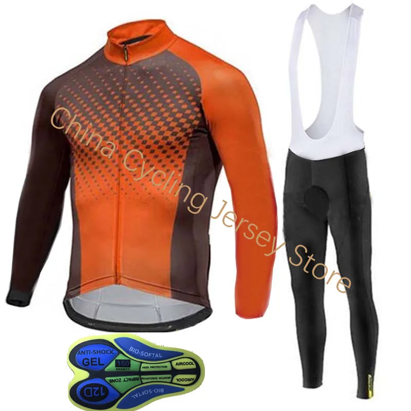 

New 2019 Men Bike Cycling Clothing Breathable Mountain Bicycle Clothes Quick-Dry long sleeve Cycling Jersey Ropa Ciclismo D18