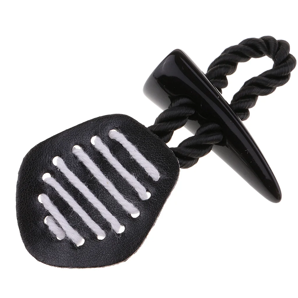 1 Pair PU Leather Horn Toggle Button Suitable for Clothes Embellishmnets - Black