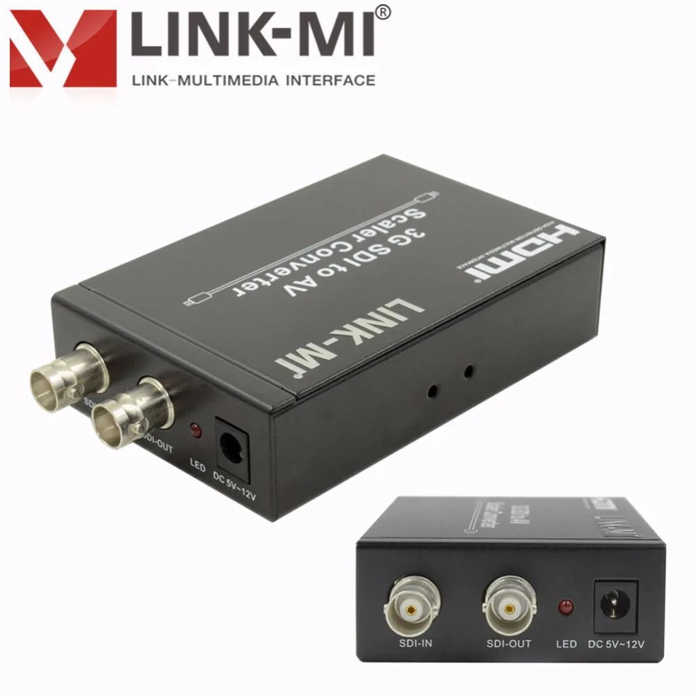 LINK MI SDI к AV конвертер HD/SD/3G до CVBS видео и звукопередачи 2 сторонний разветвитель из