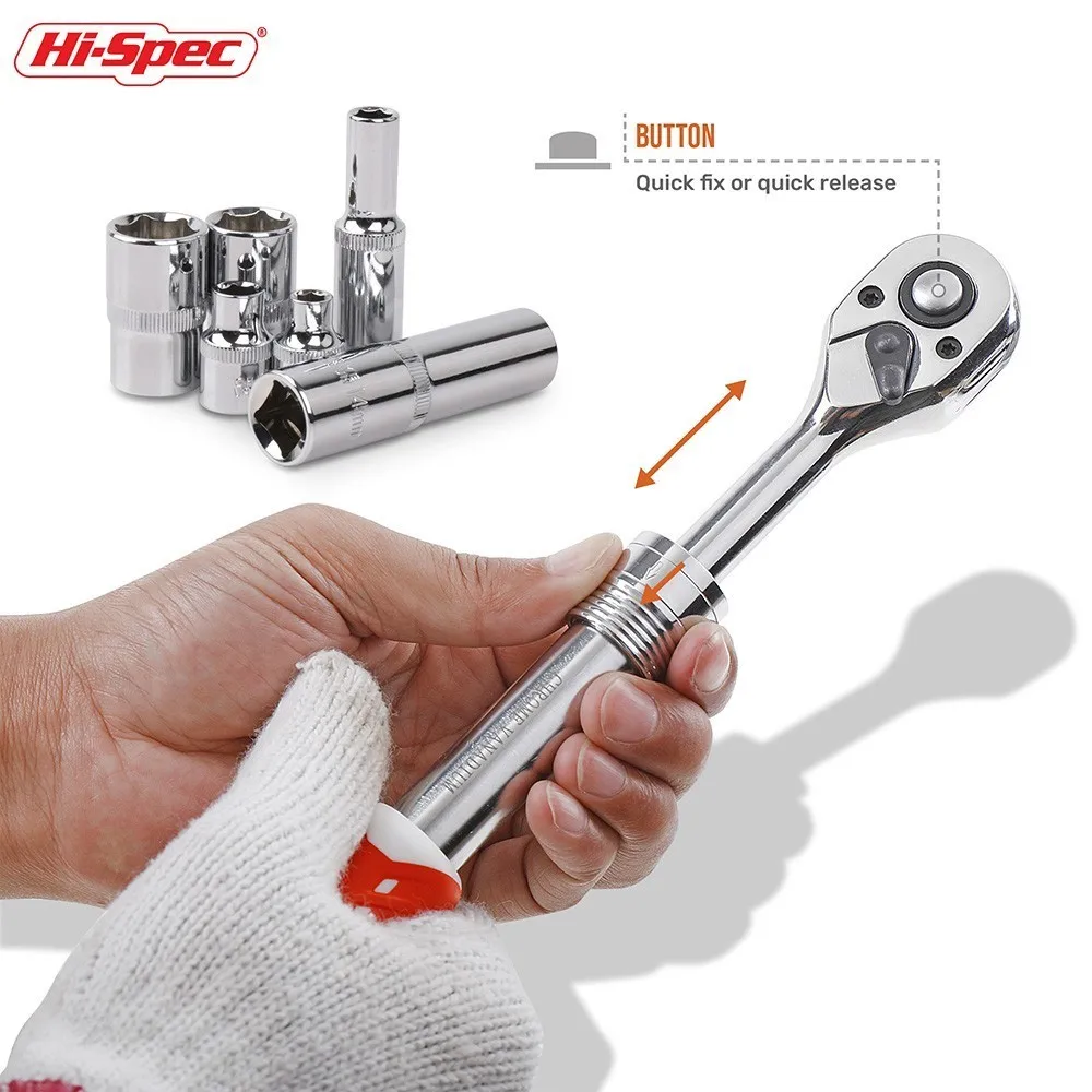 1//4 3//8 1//2/" Extending Telescopic Ratchet Socket Wrench Driver Quick Release UK