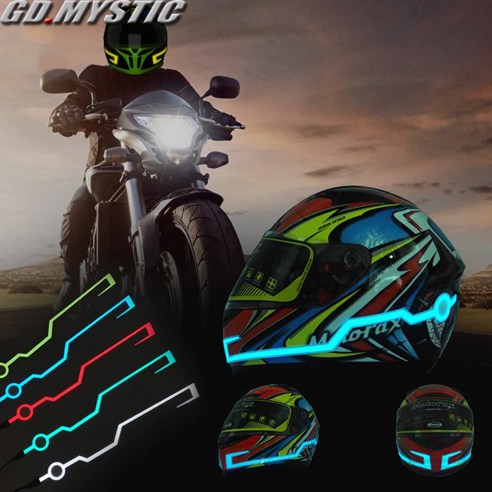 

Motorcycle Night Riding Signal Waterproof Durable Helmet Kit Bar Flashing Stripe LED Light Drop Shipping
