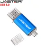 JASTER  New 3 IN 1 OTG (Android&USB & Type_C) USB 3.0  flash drive Metal Custom Pen Drive 64GB 32GB 16GB 8GB 4GB Wedding Gifts ► Photo 2/6