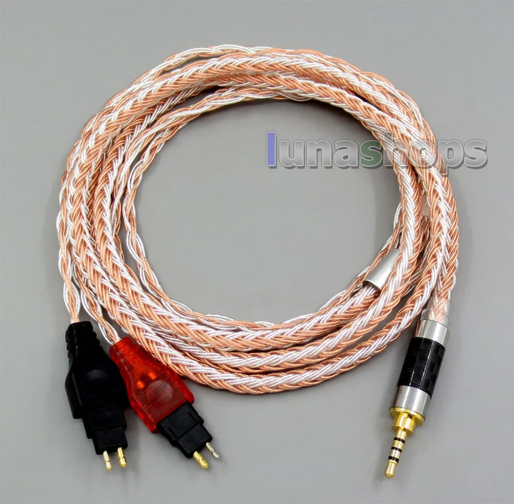 

16 Cores OCC Silver Plated Mixed Headphone Cable For Sennheiser HD25-1 SP HD650 HD600 HD580 HD525 LN005678