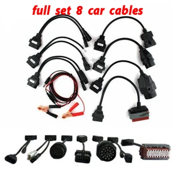 

cdp VD DS150E CDP automotive connection cables full set of 8 car cables WOW snooper diagnostic tool connector cables obd