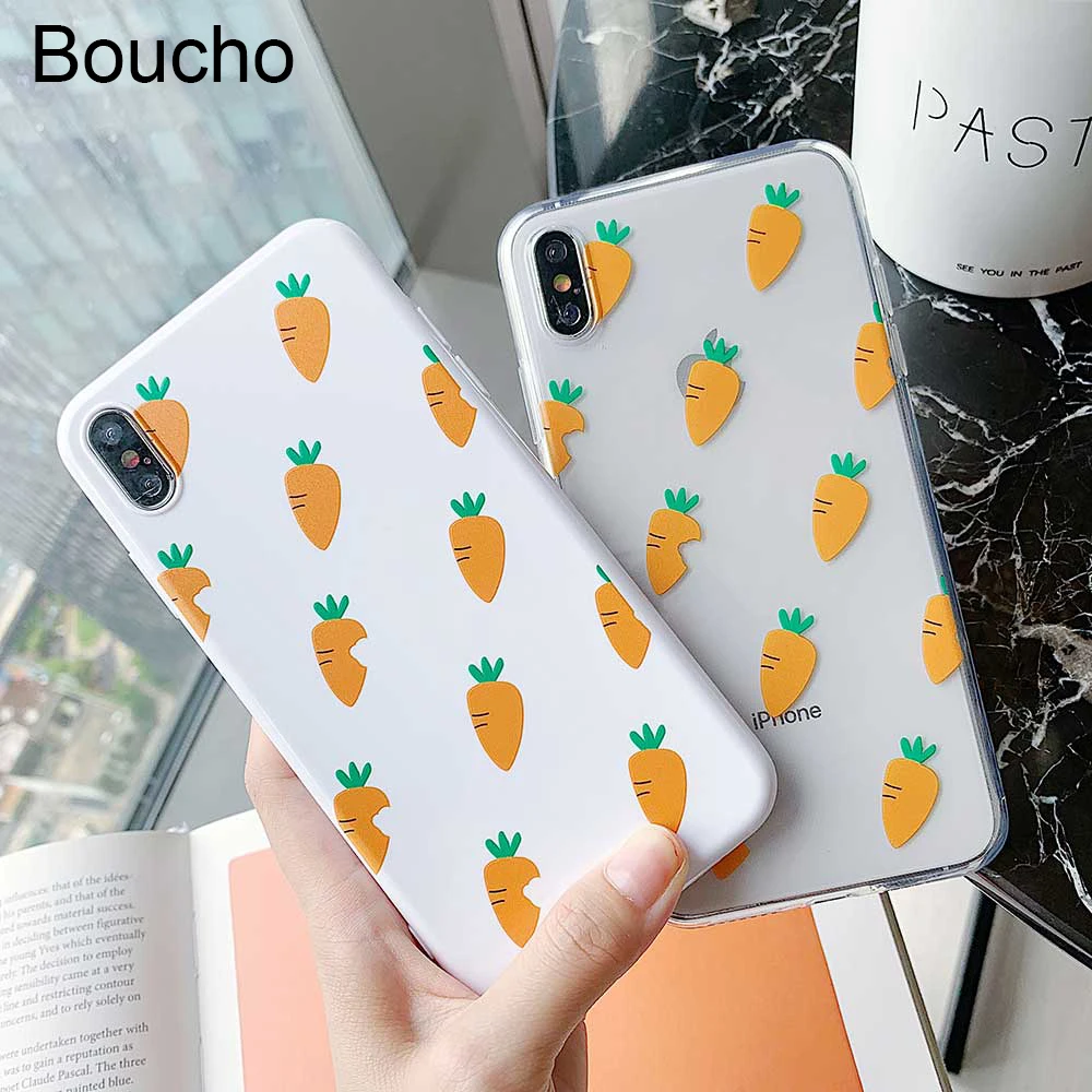 Прозрачный мягкий чехол Boucho для iphone XS MAX 8 7 6 6s plus Модный милый мультяшный телефона