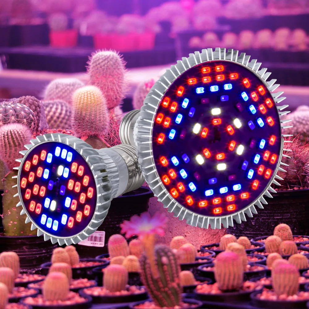 

CanLing E27 LED Plant Growth Light E14 Phyto Lamp Led 30W 50W 80W Grow Tent Bulb 220V Seedling UV IR Lamp for Hydroponics 110V