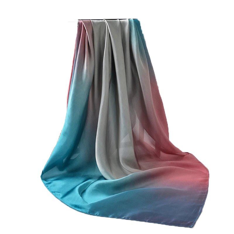 

Brand Designer Summer Scarves Women 100% Silk Feeling Scarf Luxury Brand Scarves Shawl Hijab Big Square Scarves 90*90cm