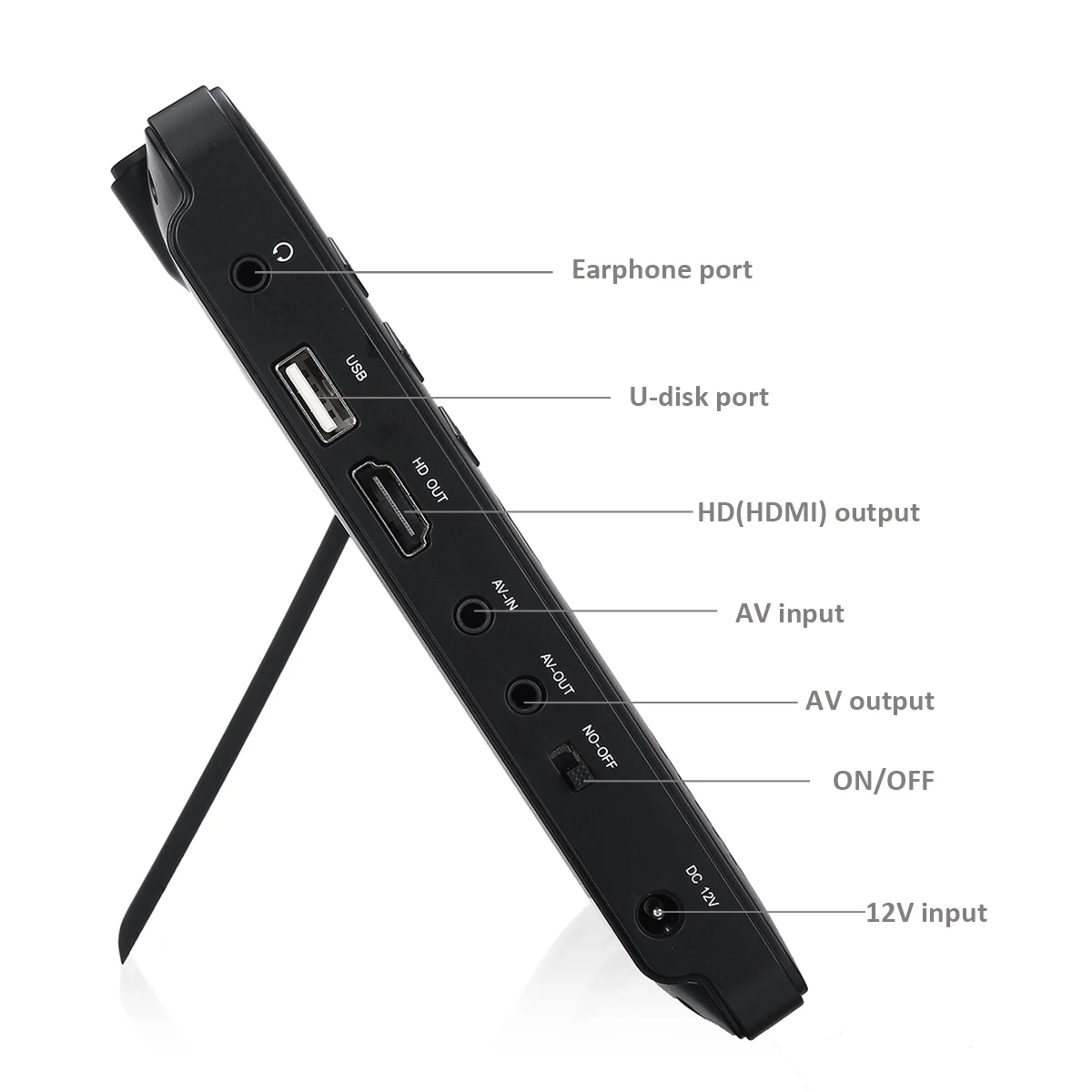  12V 9 pollici HD WiFi Mini Portatile Digitale e Analogico TV DVB-T2 DVB-T DTV ATV Auto Televisione 