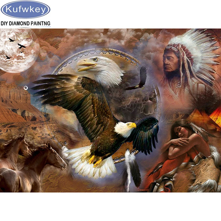 

5d DIY Diamond Painting indians 3d Picture of Rhinestones diamond embroidery needlework cross-stitch 5D for Home Decoration