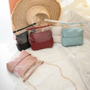 

Transparent Handbag Bag Clear Jelly Purse Women Clutch Plastic Tote Sweet Women Bag Girls Hot Purse Bag Crossbody Bags For Women