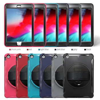 

Heavy Duty Spider man Kids Safe Case For Apple iPad mini 123,PC&Silicon Stand Hand Strap Tablets Shell Cover For iPad mini 1 2 3