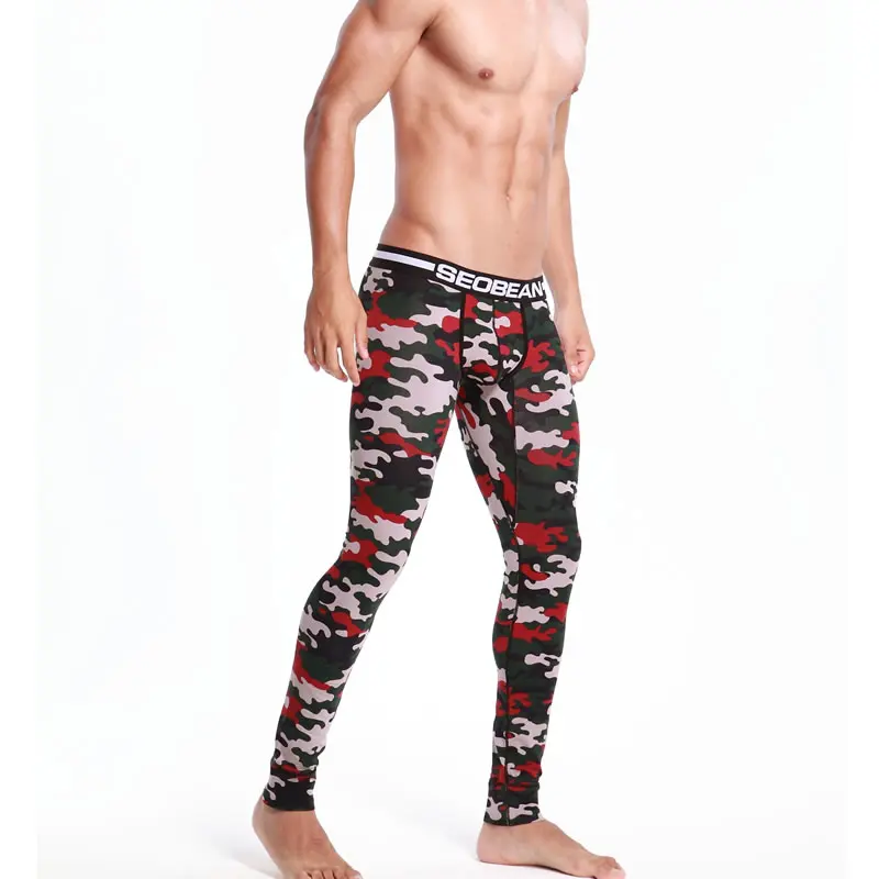 Seobean colorful Camouflage cotton Long johns fashion male legging pants