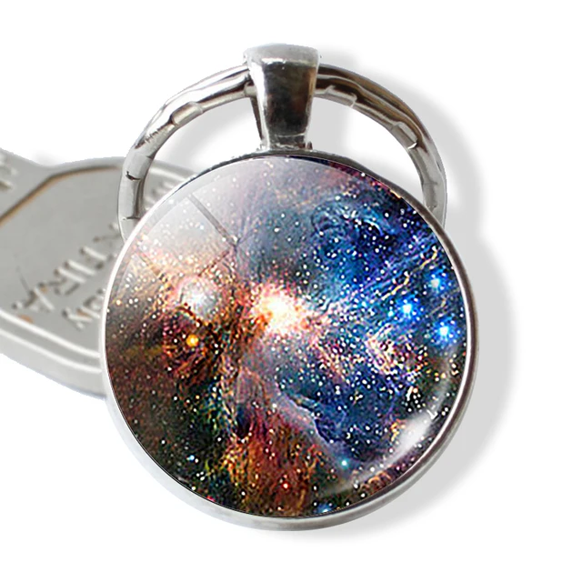Solar Eclipse Galaxy Keychain Space Pendant Fashion Key Chain