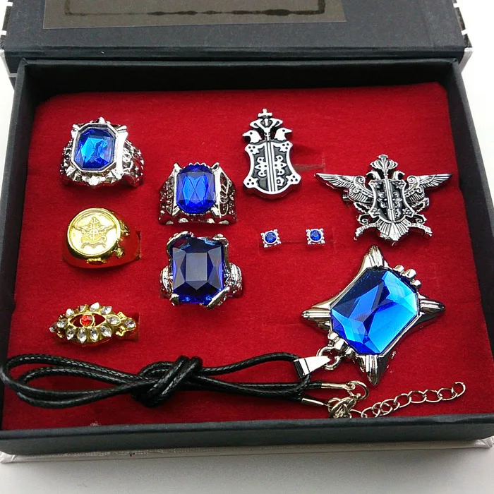 

Anime Black Butler Necklace Ring Jewelry Figure Model Toys Set
