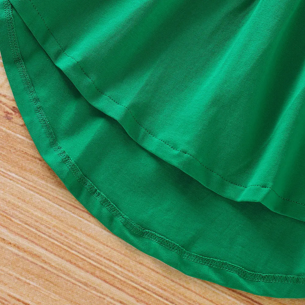 Летнее милое однотонное короткое платье с рюшами для маленьких девочек однотонное хлопковое праздничное платье белого, розового, зеленого цвета
