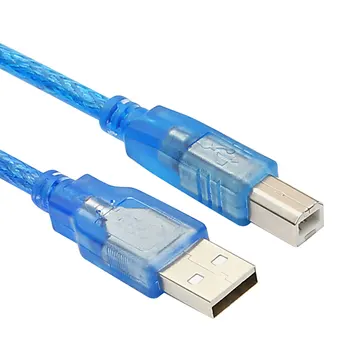 

Centechia Transparent Blue 30cm USB 2.0 Printer Cable Type A Male to Type B Male Dual Shielding High Speed