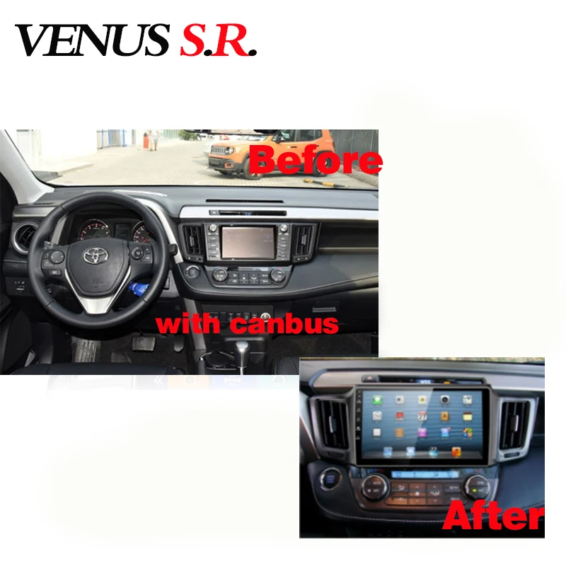 Best VenusSR Android 8.1 2.5D car dvd for Toyota Rav4 Radio 2014-2017 multimedia  Radio stereo gps navigation 5