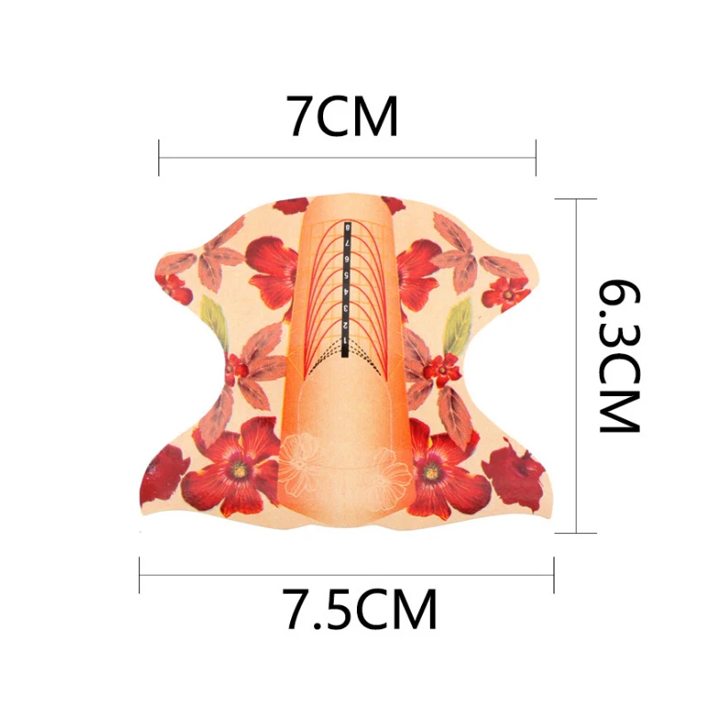 100/500 шт Профессиональные насадки для инструментов для ногтей направляющая для дизайна ногтей Форма акриловая типса наклейка с удлинителем лак для ногтей локон форма рулон бумаги