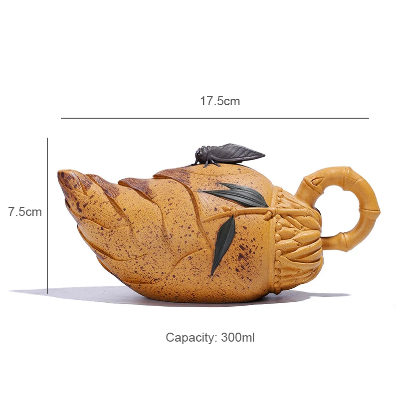 Розовый 300 мл фиолетовый песок "бамбуковые стрелы" чайный горшок Исин Китай Фиолетовый Глиняный Чайник ручной работы чайный набор кунг-фу из натуральной руды посуда для напитков