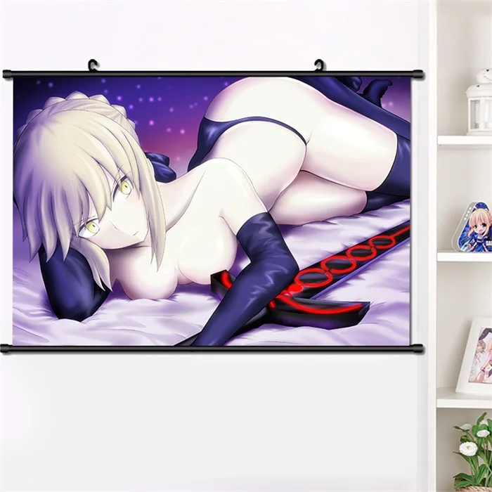 Японская игра-аниме Fate/stay night Saber Alter FGO настенный Свиток Плакат манга настенные подвесные плакаты украшение дома 40*60 см - Цвет: P