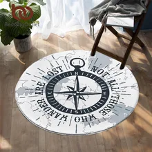 Постельные принадлежности Outlet Компас Круглый ковер морская карта напольный коврик темно-синий и белый области коврики Нескользящие Мальчики Прохладный игровой коврик 150 см