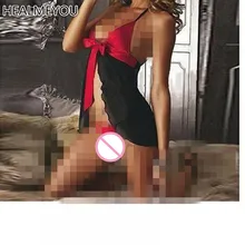 Лидер продаж Sexy Lady белье Babydoll Платье с бантом Ночное Нижнее Бельё для девочек пижамы стринги популярный комплект