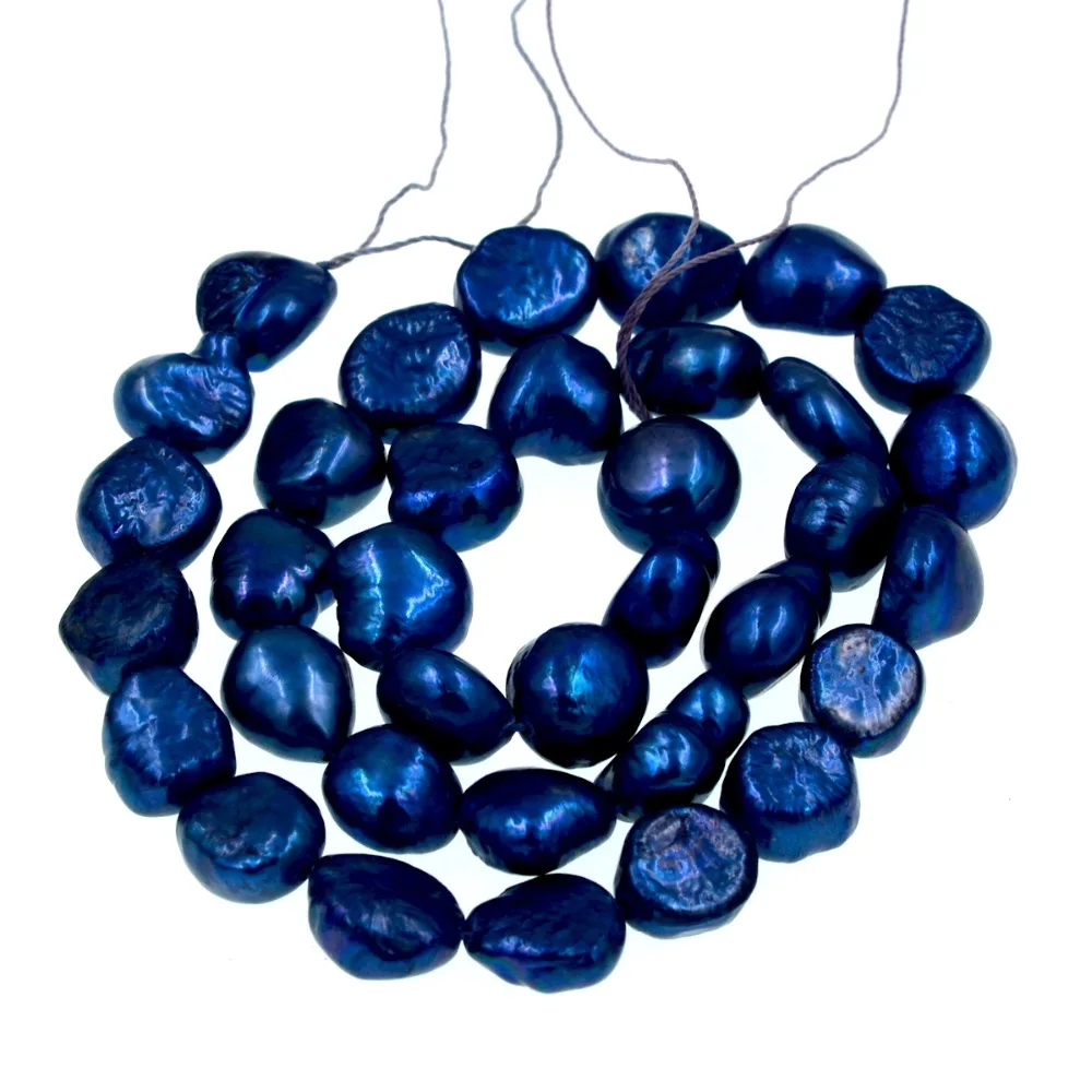 

navy blue 1pcs 9-10mm baroque Natural freshwater pearl loose beads necklace