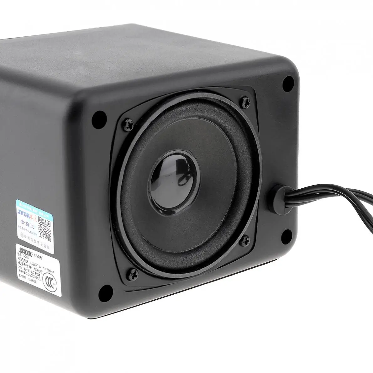 SADA D-205 USB2.0 Subwoofer Computer Speaker with 3.5mm Audio Plug and USB Power Plug for Desktop PC Laptop MP3 Cellphone MP4
