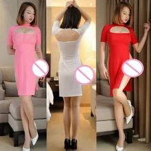 Сексуальная женская пижама с высоким разрезом Прозрачная Тонкая