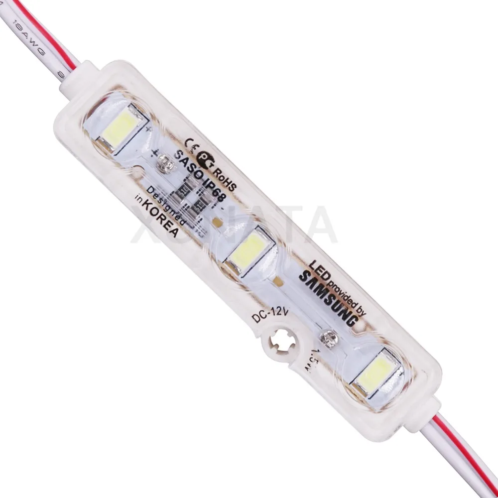 Samsung чип SMD 5630 3 светодиодный модуль освещения DC12V IP68 Водонепроницаемый Superbright красные, синие зеленый белый светодио дный модули