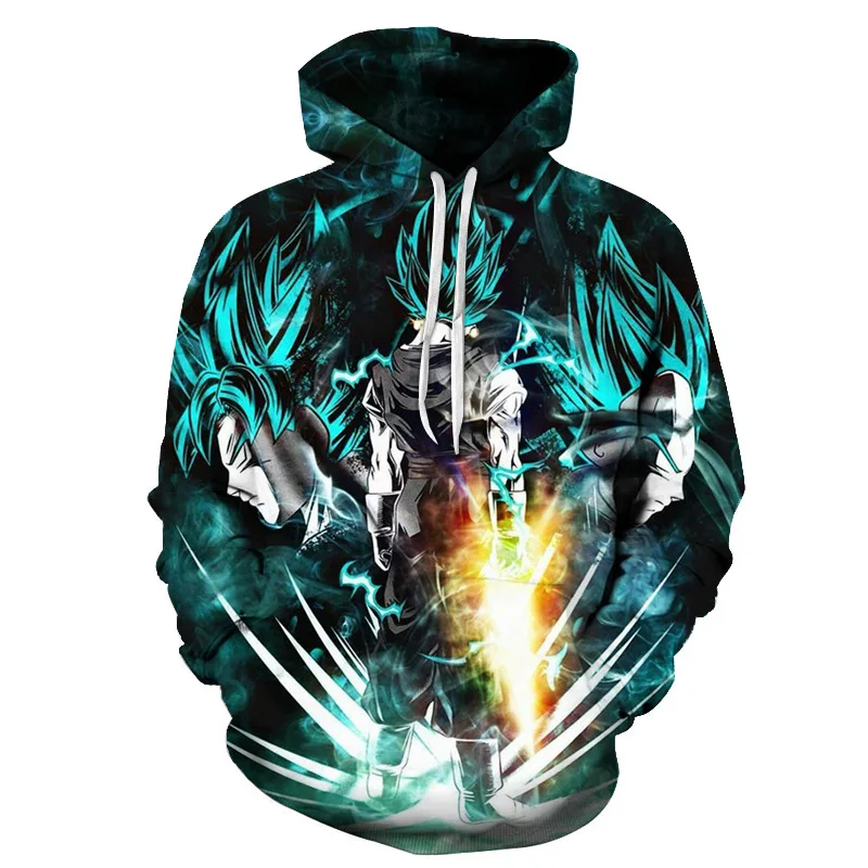 

Japanese Popularity Anime DBZ 3D Printed Hoodies Men / Women Personality Sweatshirts Dragon Ball Z Super Saiyan Goku