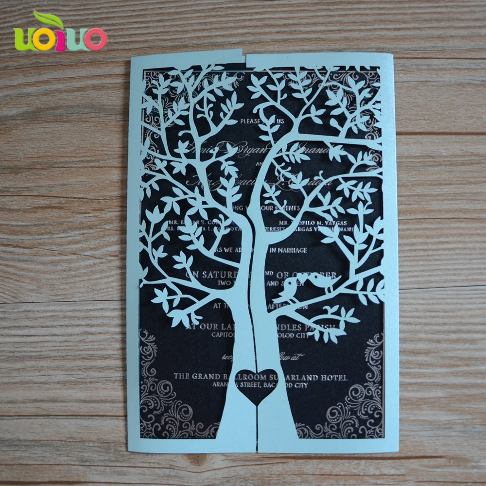 Affordable Price Laser Cut Tree Wedding Card Invitation Luxury Wedding Invitation Card Designs Wedding Invitation Card Wedding Invitation Cards Designinvitation Card Aliexpress