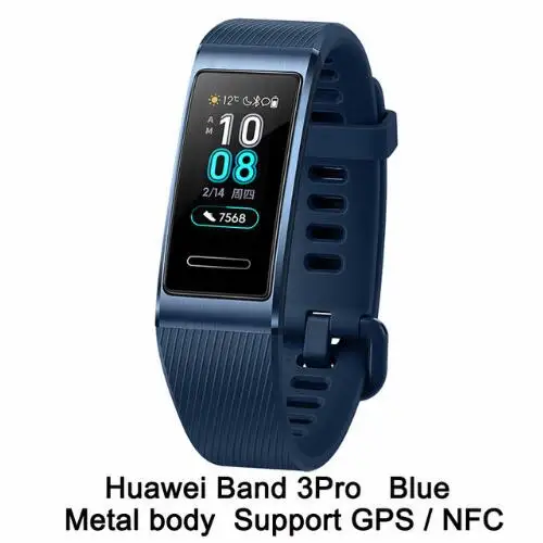 huawei Band 3/Pro Smartband металлическая рамка Amoled полноцветный дисплей сенсорный экран для плавания датчик сердечного ритма сна - Цвет: Band 3 pro blue