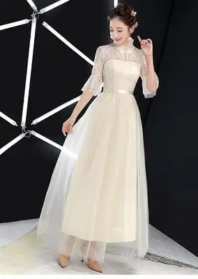 15 Vestidos de festa vestido longo para casamento новые шифоновые румяные розовые платья серого цвета для подружек невесты Дешевые Свадебные платья для гостей - Цвет: 15