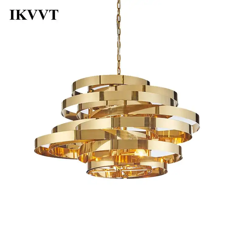 Современные подвесные светильники IKVVT E14 Металлическая лампа для гостиной