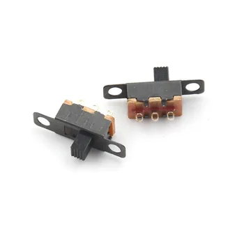 

100pcs 5V 0.3 A SPDT slide switches Mini Size Black SPDT Slide Switch for Small DIY Power Electronic Projects