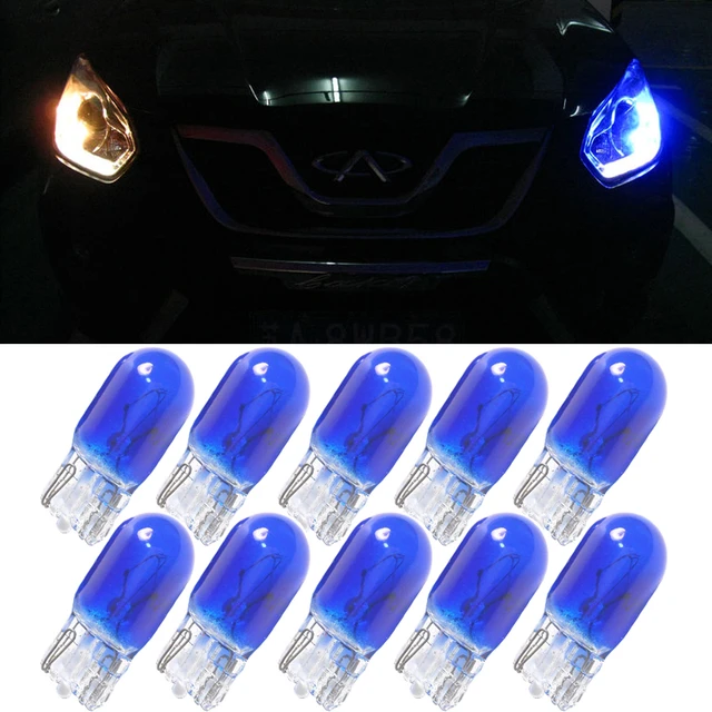 10pcs T10 W5W Blue Color 12V 5W Car Instrument bulb Parking Light Halogen  Position Lamps car Accessories - AliExpress