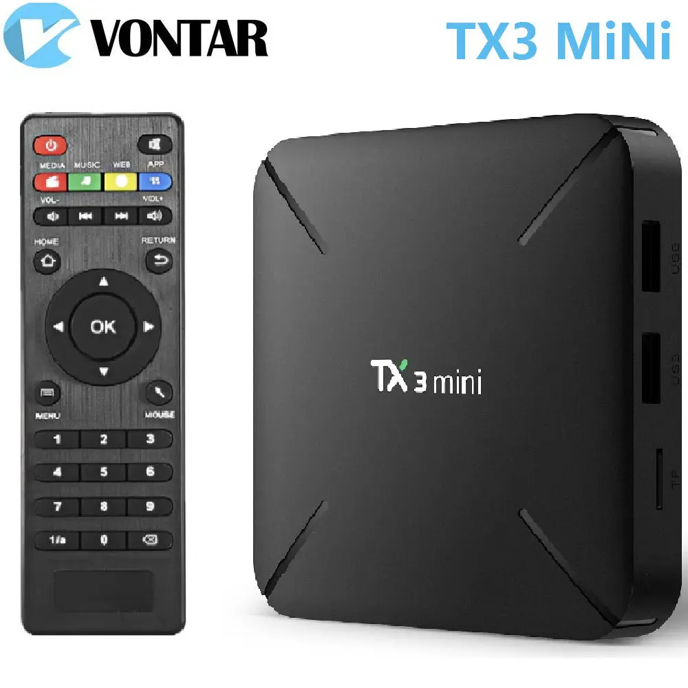 

Vontar New TX3 MiNi Amlogic S905W Smart Android 7.1 TV BOX QuadCore 2.4GHz WiFi Google Play Store 4K TVBOX Set top box