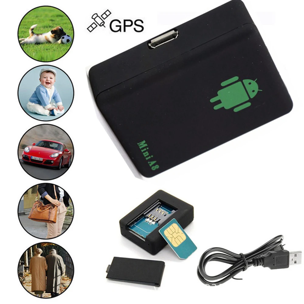 

Mini A8 GPS Tracker Wireless Audio Listening Device GSM/GPRS Locator Tracking Device Anti Lost LBS Locator