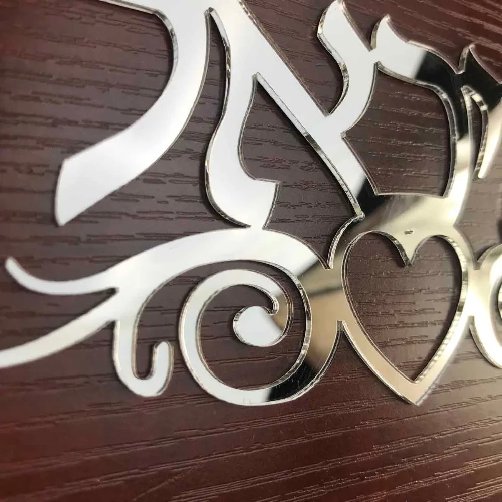 Hebrew Door Sign Acrylic Mirror Wall Sticker Israel Personalized Custom Name Plate Home Decor. Gold Silver