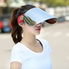 10 шт/партия защита от ультрафиолета, от солнца Кепка/шляпа козырек Пешие прогулки Гольф головной убор для пробежек крышка/УФ шляпа 6 цветов на выбор