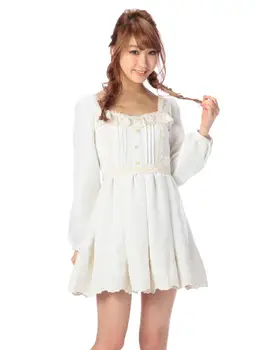 

Japanese Liz lisa three-dimensional point plain waistband embroidered heavy dress