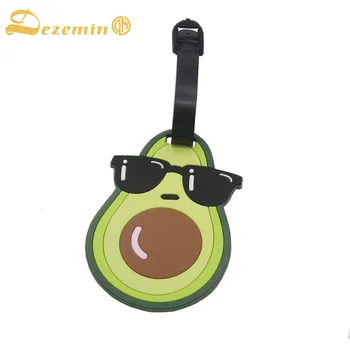 

DEZEMIN Avocado Fruit Luggage Tags Funny Travel Accessories Suitcase Identifier