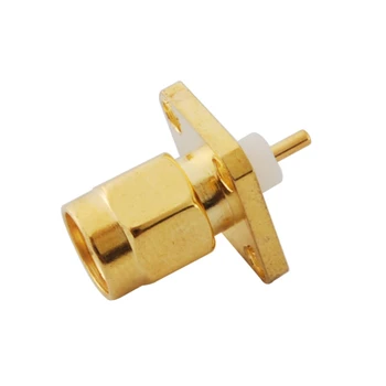 

Eightwood 5PCS RP-SMA Plug Male RF Coaxial Connector Adapter 4 Hole Panel Mount with Extended Dielectric&Solder Post Terminal
