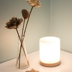 Современный светодиодный светильник Винтажная настольная лампа с деревянным основанием трава дерево свет японская промышленная лампа