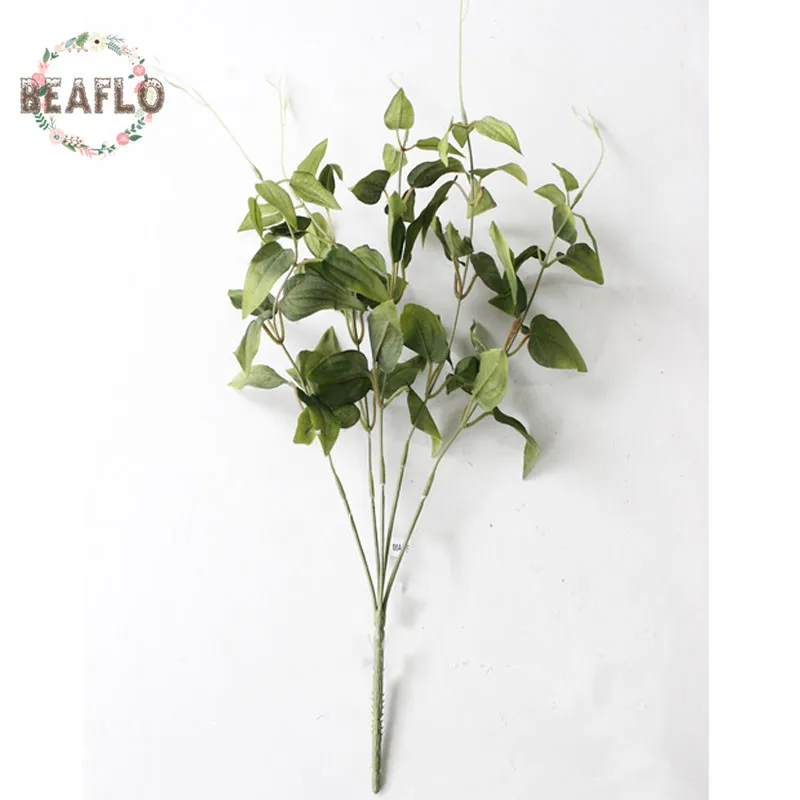 1PC Silk Plant Green Leaves Artificial Flower For Wedding Decoration DIY Wreath Gift Scrapbooking Craft Fake Flower Arrangement 1PC Silk Plant Green Leaves Artificial Flower For Wedding Decoration DIY Wreath Gift Scrapbooking Craft Fake Flower Arrangement