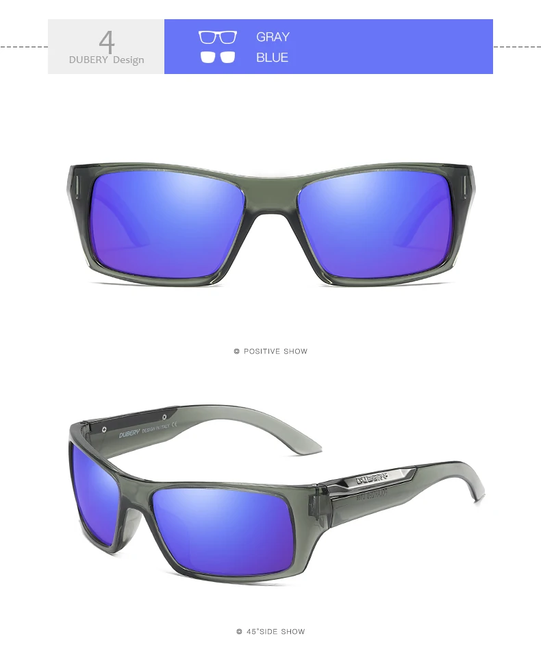 DUBERY, Квадратные Зеркальные поляризационные солнцезащитные очки, мужские, бренд, дизайн, Ретро стиль, летние мужские солнцезащитные очки для мужчин, водительские очки