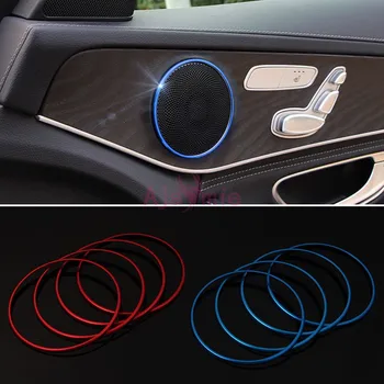 

Chrome For Mercedes Benz C Class GLC GLC200L C200l Interior Door Speaker Cover Interior Moulding Trim Car Styling Accessory