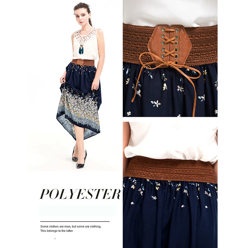 2019 Summer Fashion Women Skirt Bohemian Casual Floral Printed A-Line Sashes Ankle-Length Long Skirt Pleated Harajuku Skirt 2019 Summer Fashion Women Skirt Bohemian Casual Floral Printed A-Line Sashes Ankle-Length Long Skirt Pleated Harajuku Skirt