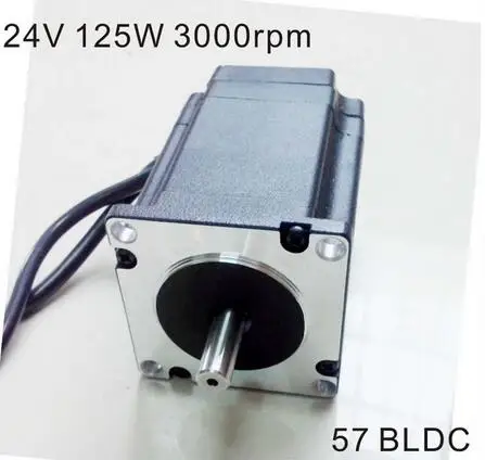 

24V 57 Brushless DC Motor 3000rpm 0.4N.m (55.6oz-in) 125W Nema 23 Brushless 3 Phase